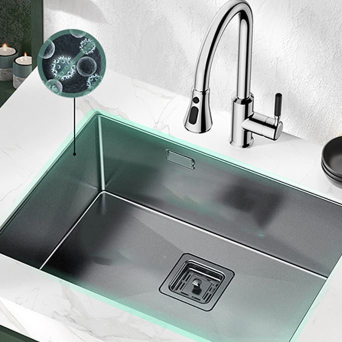 Soundproof Kitchen Sink Overflow Hole Design Stainless Steel Kitchen Sink