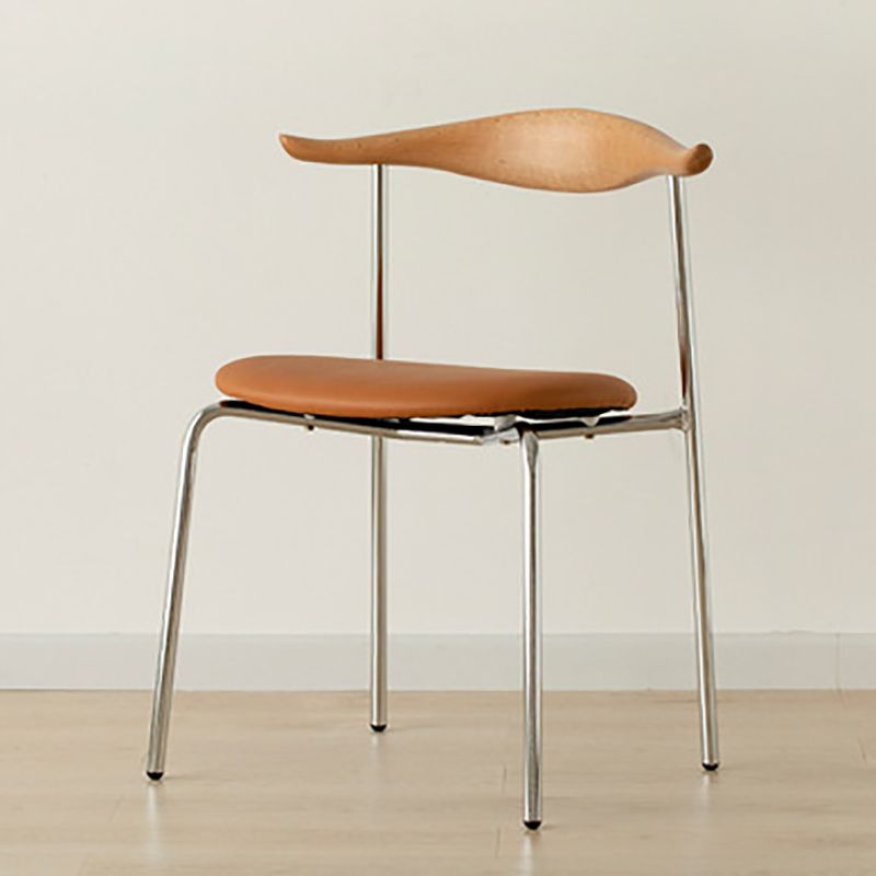 Contemporary Style Side Chair Open Back Dining Room Chair for Home