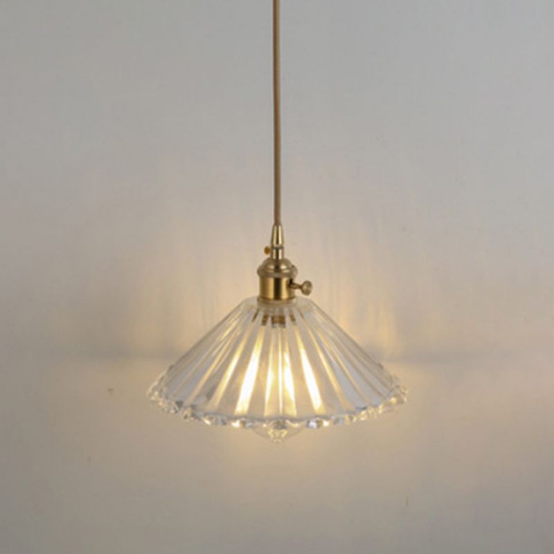 I pendenti in vetro in ottone illuminazione industriale 1 luce appesa alla luce per il ristorante