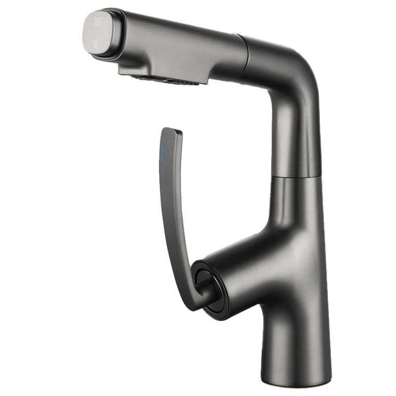 Stainless Steel Bathroom Faucet Swivel Single Lever Handle Circular Vessel Sink Faucet