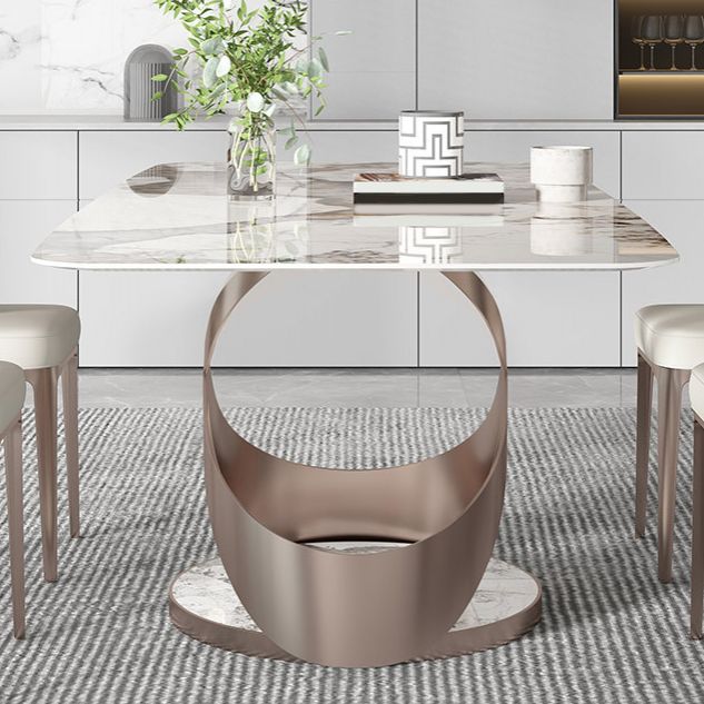 Luxury Sintered Stone Top Dining Set Rectangle 1/4/5/6 Pieces Dining Room Table Set