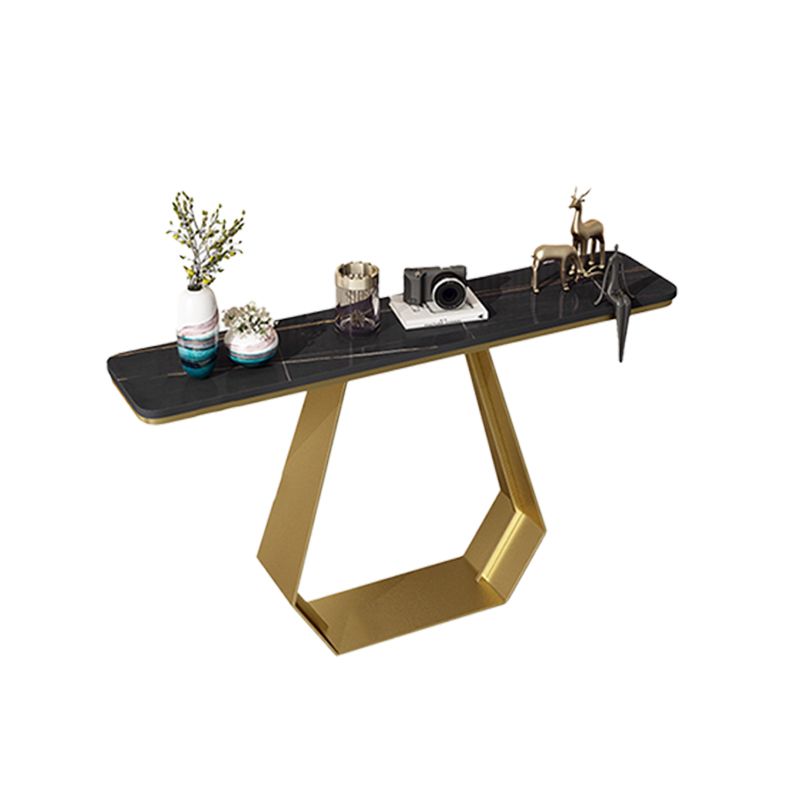 11" Wide Stone Contemporary Console Table Rectangle Accent Table