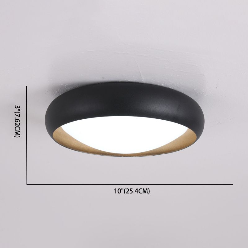Lampada da soffitto rotonda per soggiorno Lampada da incasso a LED nordica in metallo con paralume in acrilico
