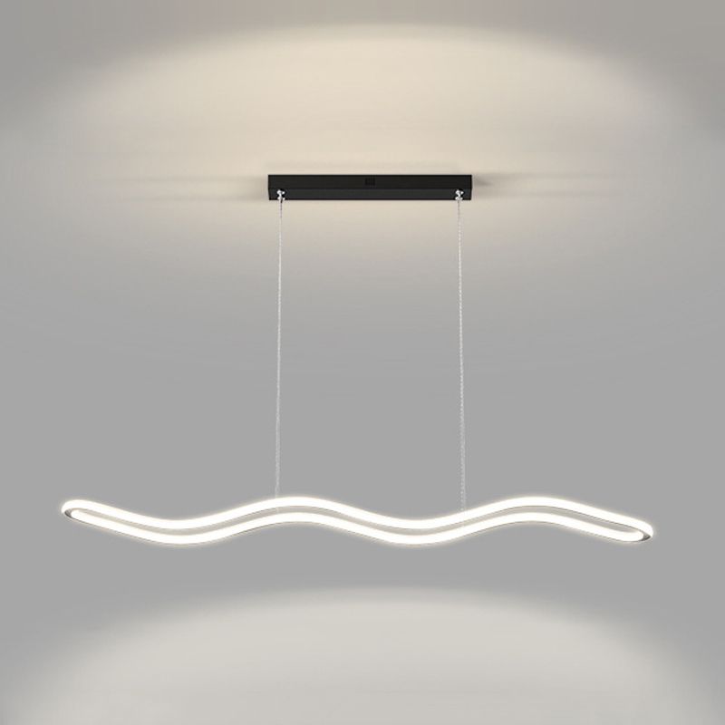 Linear Island Lights Contemporary Metal 1 Light Pendant Light Kit