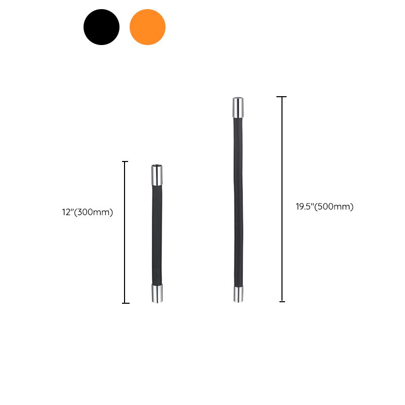 Contemporary Wall Mounted Bathroom Faucet Lever Handles Stainless Steel Faucet