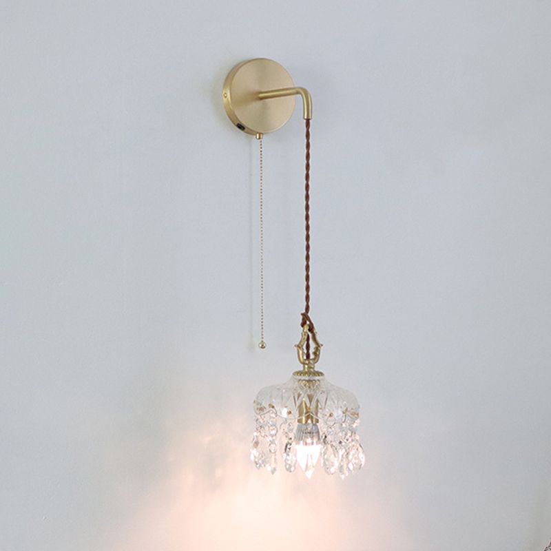 Modern Style Geometric Wall Mounted Lamps Glass 1 Light Wall Sconces