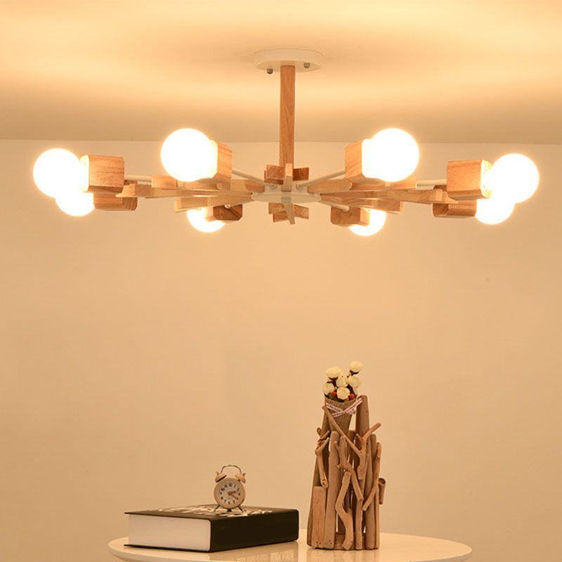 Creative Simplicity Wooden Pendant Lights for Drawing Room Coffee Shop