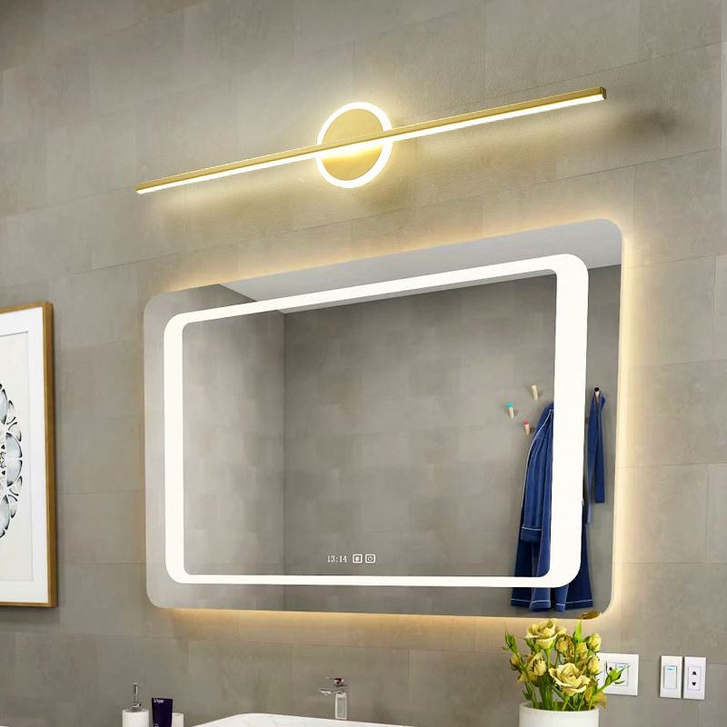 Light Luxury Metal Vanity Light Geometry LED Vanity Lamp with Acrylic Shade for Bedroom
