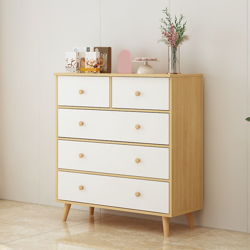 Contemporary Accent Chest with Drawers Wooden Straight Legs Chest