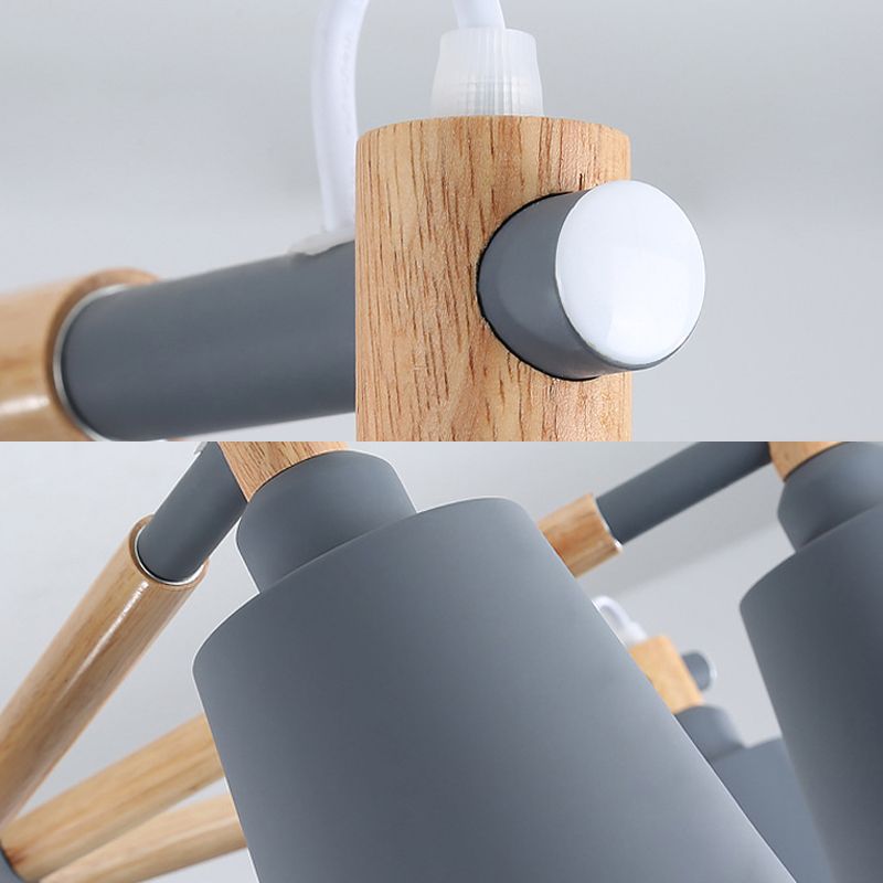 Macaroon suspendu lampe à lampe effilée en métal des lumières suspendues pour le salon