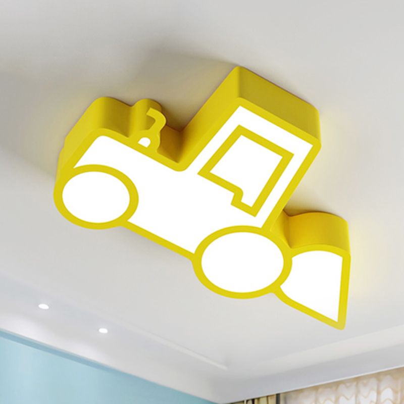 Cartoon Car Ceiling Light Acrylic Flush Mount Ceiling Light for Bedroom
