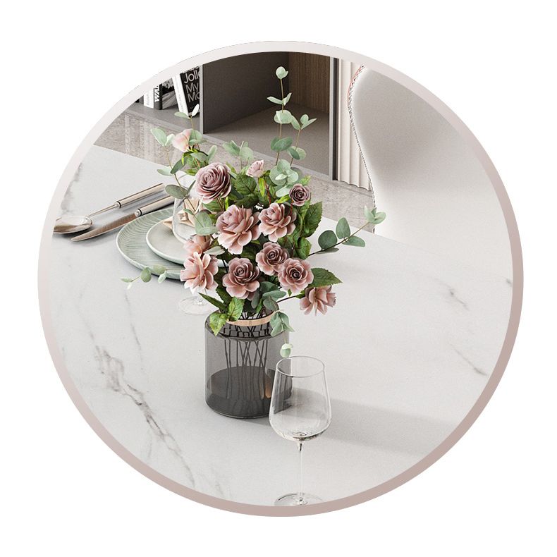 Modern Sintered Stone Dining Set Rectangle 1/2/5/7 Pieces Dining Room Table Set