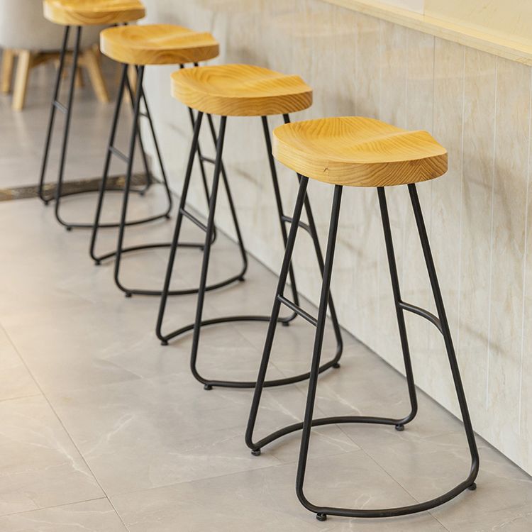 Solid Wood Dining Stools Contemporary Dining Stools with Footrest