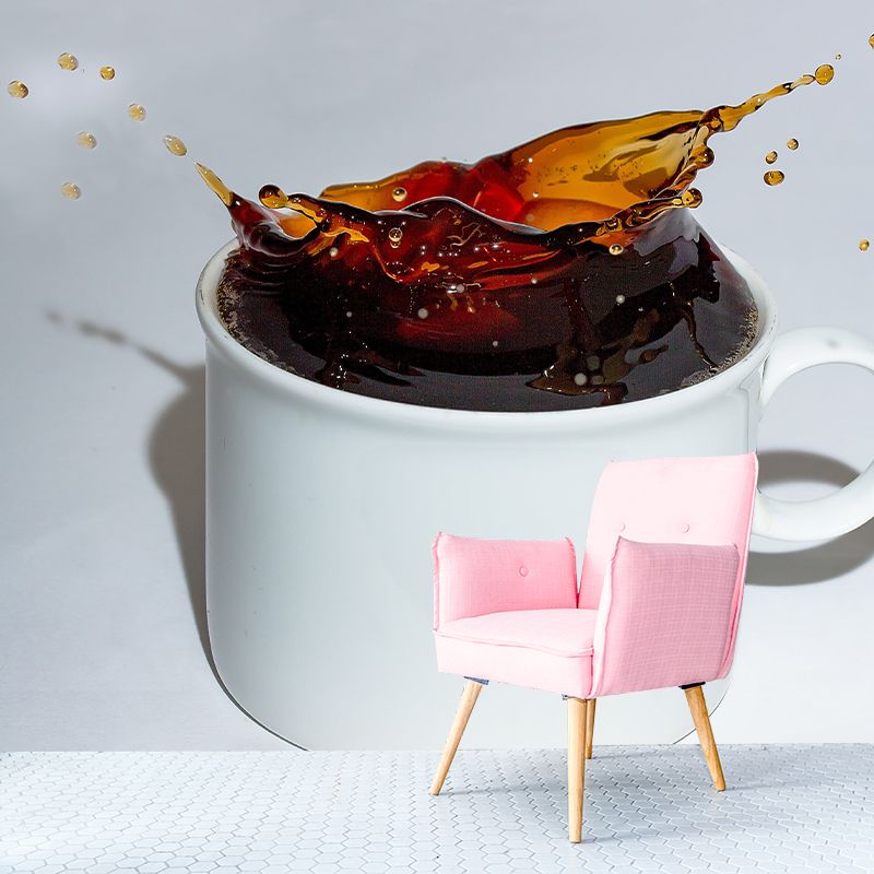 Customized Aromatic Coffee Mural Mildew Resistant Wallpaper for Coffee Shop