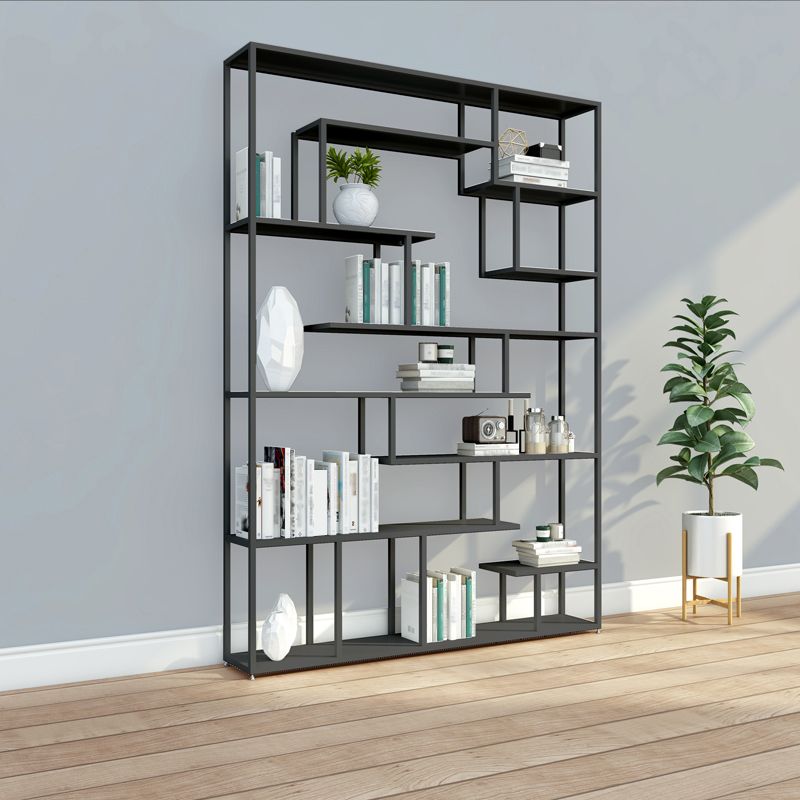 Industrial Metal Etagere Bookshelf Open Iron Bookshelf for Home Office