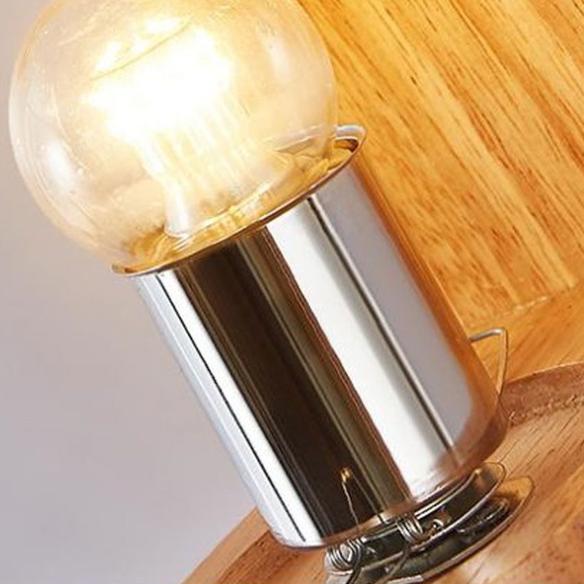 Estilo contemporáneo Luces de apliques de pared geométrica madera 1 lámpara de luz liviana