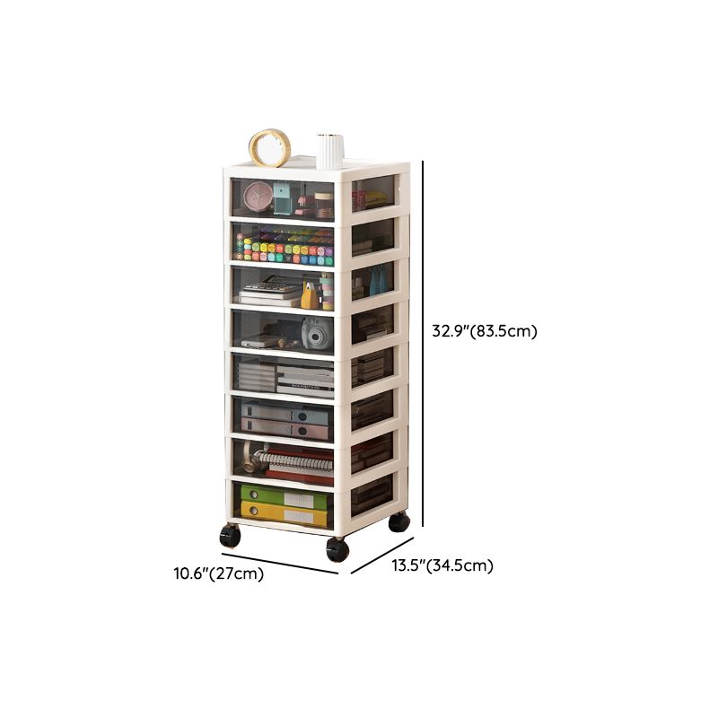 Transparent Vertical Filing Cabinet Modern Plastic Drawers File Cabinet