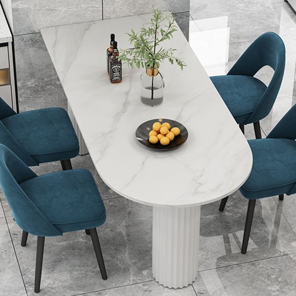 Contemporary Dining Table Sintered Stone Dining Table with 3 Legs for Dining