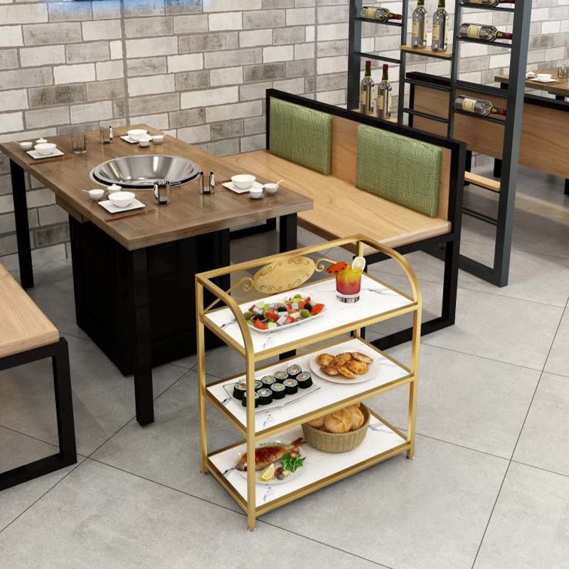 3-Tier Open Storage Prep Table Home Dining Modern Kitchen Trolley