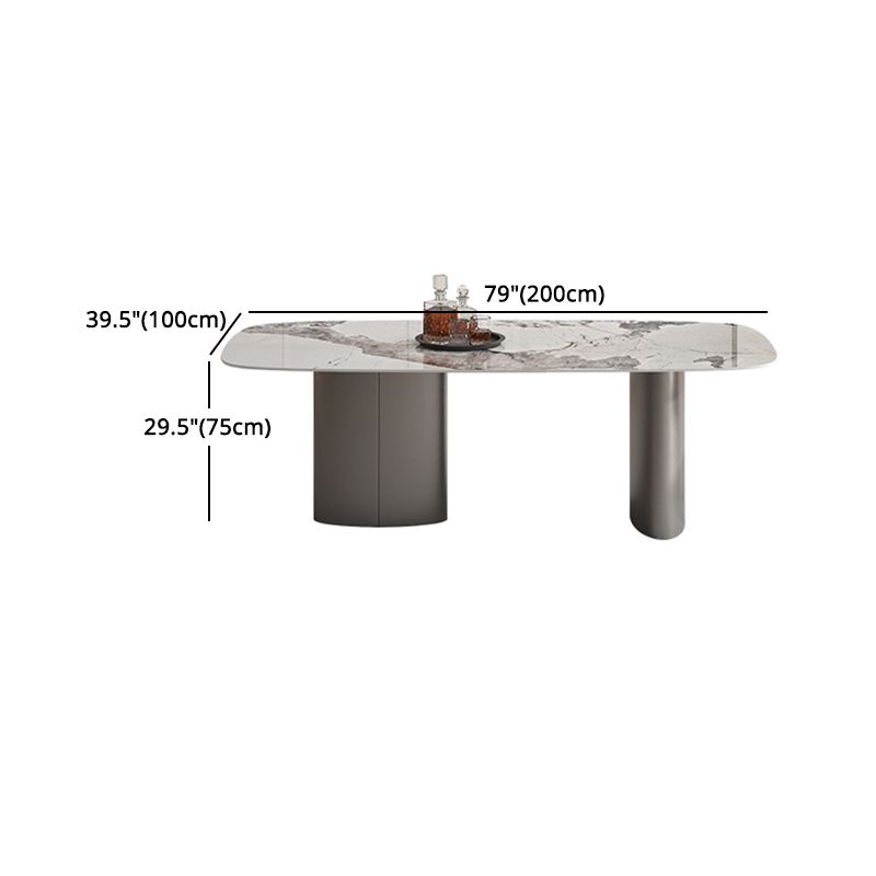 Modern Sintered Stone Top Dining Set Rectangle 1/4/5/6 Pieces Dining Table with Chairs