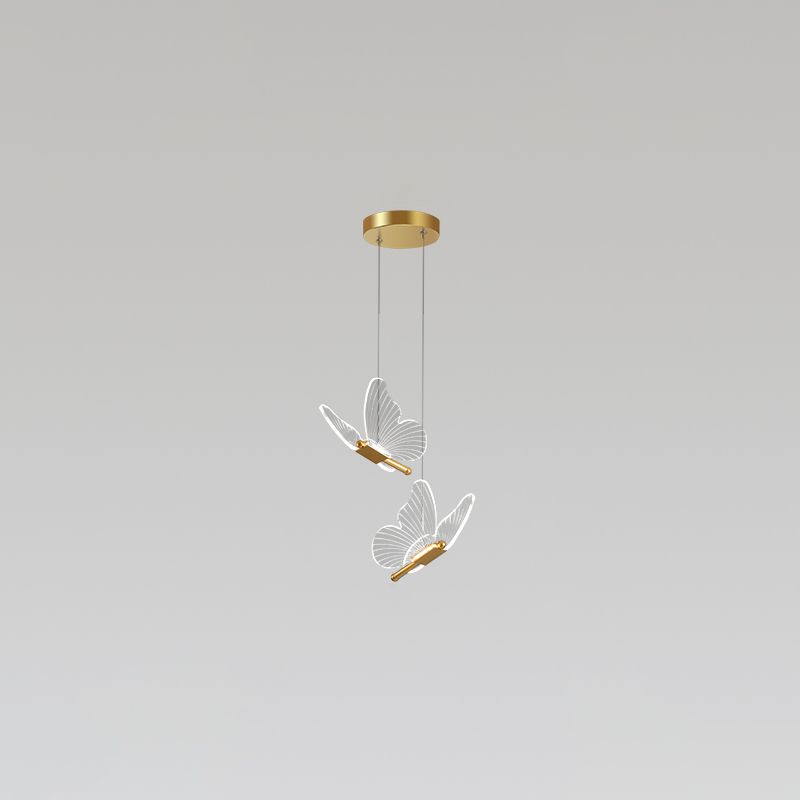 Nordischer Luxusstil Schmetterling Leuchte LED -Schlafzimmer Schmetterling Anhänger Kronleuchter
