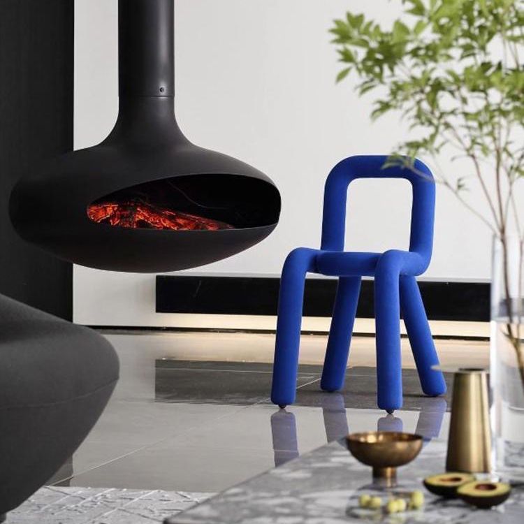 Designer Style Armless Chair Open Back Home Dining Side Chair