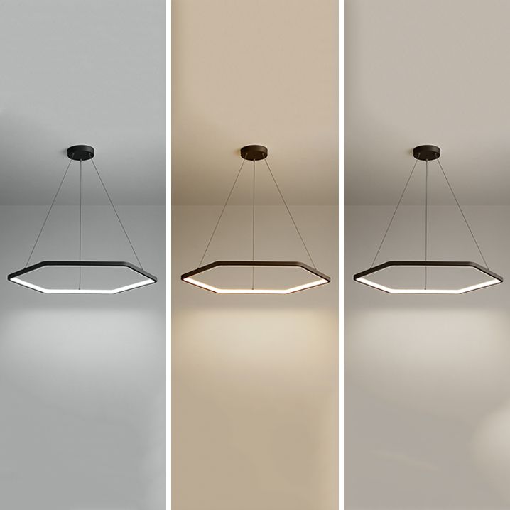 Geometric Hanging Light Kit Simplicity LED Metal Pendant Light Fixture