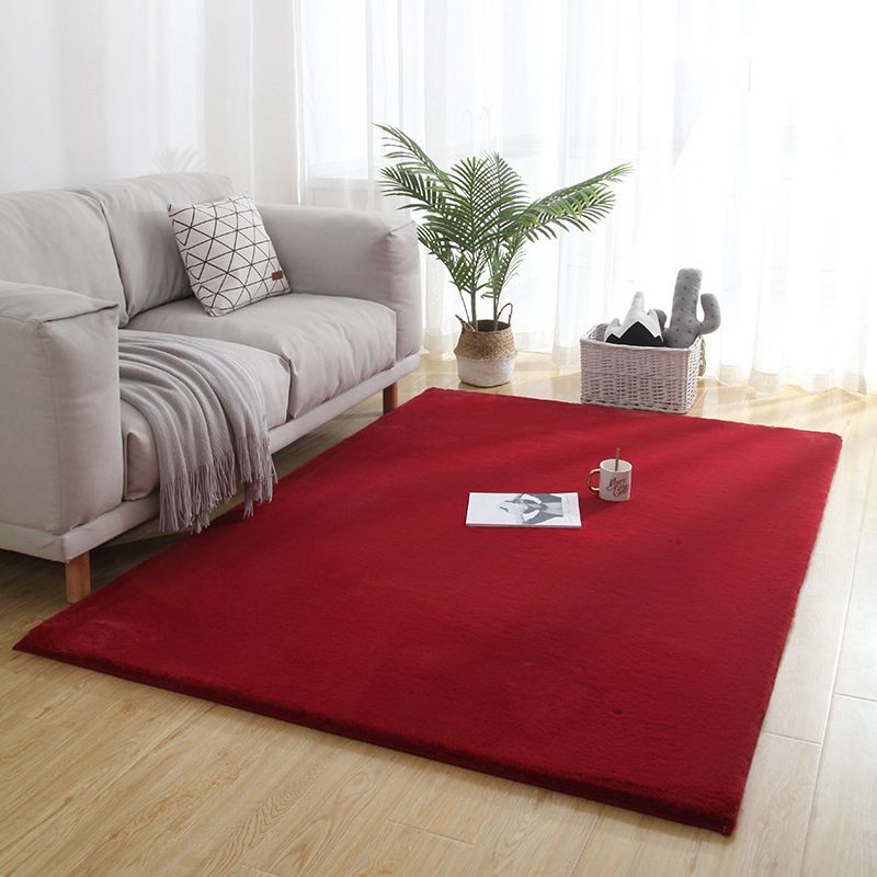 Tapis d'intérieur Simple en Polyester de couleur unie, résistant aux taches, pour la décoration de la maison