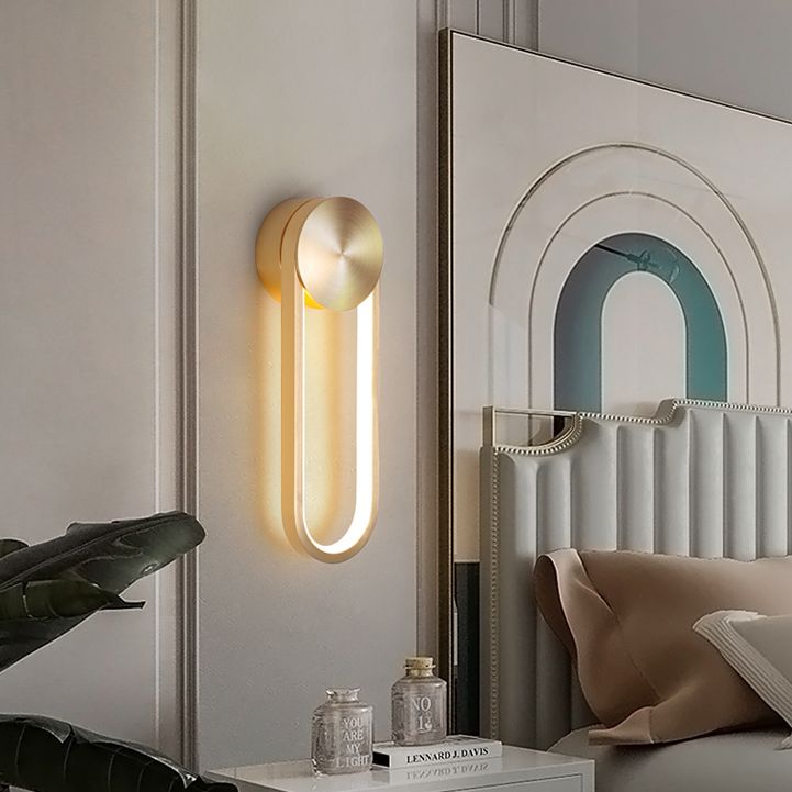 Modern Luxury LED Rotatable Wall Lamp Aluminium Oblong Wall Sconce with Silicone Shade
