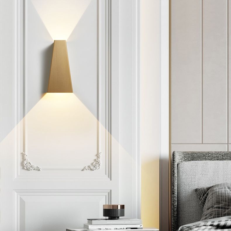 Aluminium minimalisme wandlamp armatuur 1-licht LED SCONCE Licht voor slaapkamer