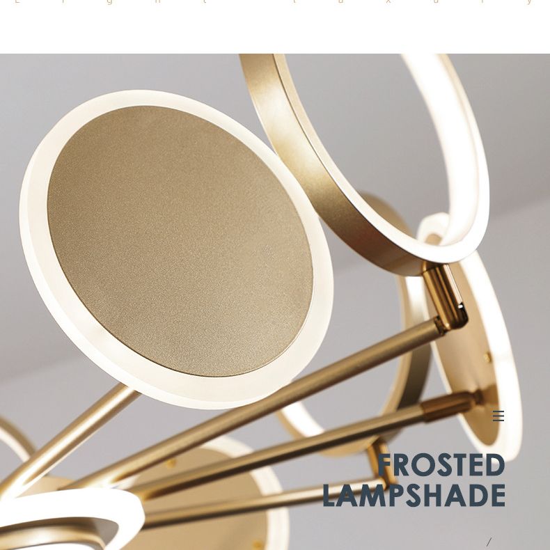 Kit di luce del cerchio di lampada a LEDELIE LED MODERNISTA con tonalità metallica