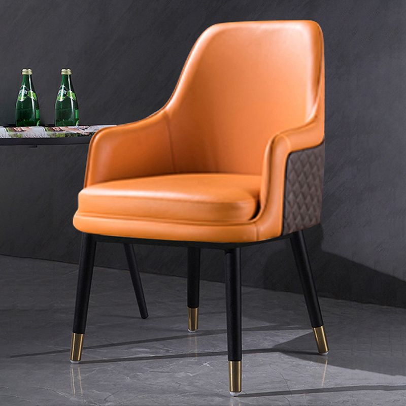 Silla de comedor con respaldo sólido y brazo de estilo contemporáneo Sillas de comedor tapizadas