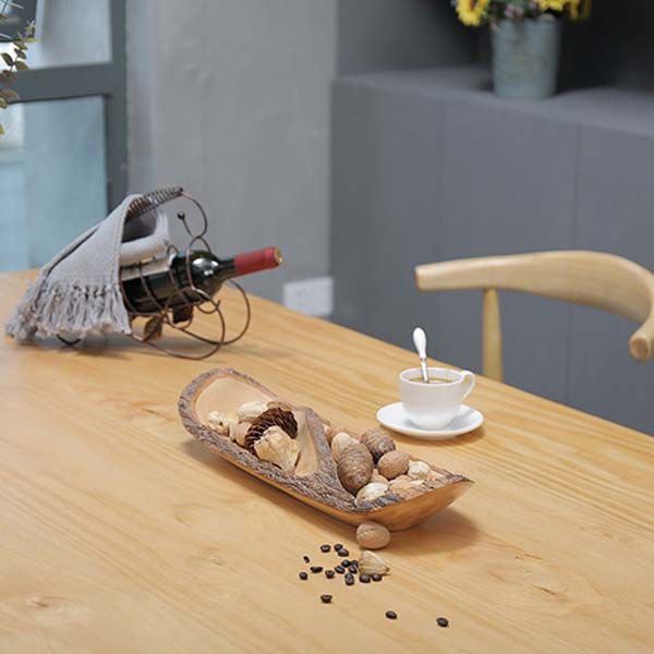 Modern Double Pedestal Dining Table Wood Table for Kitchen Dining Room