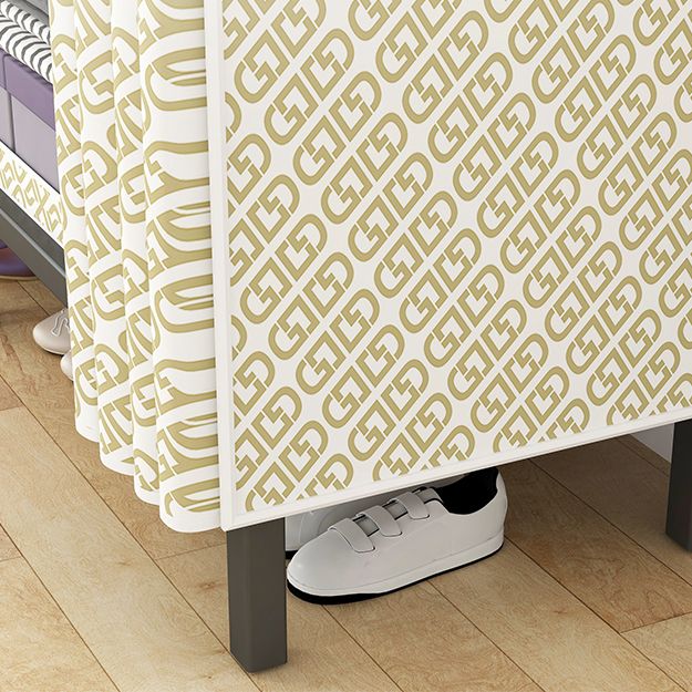 Modern Style Freestanding Wardrobe Armoire Metal Wardrobe with Shelves and Clothes Rail