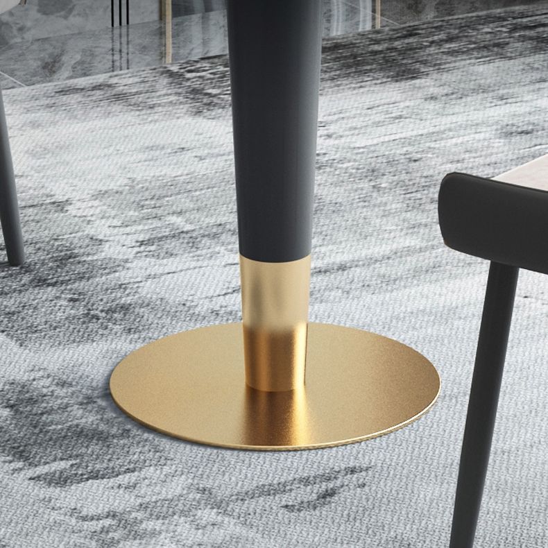 1/2/3/4/5 Pcs Metal Modern Dining Set with Round Dining Table Dinette Set