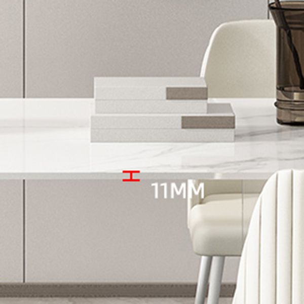 Sintered Stone Top Table Double Pedestal Table for Home Kitchen Dinner