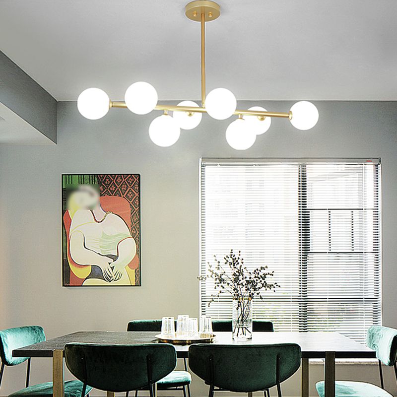 Modern Style Spherical Shape Island Lighting Ideas Glass Island Lighting Fixtures