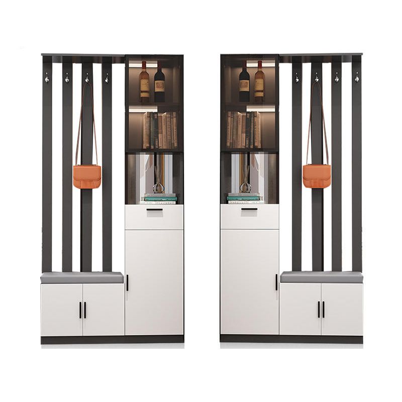 Contemporary Rectangle Wooden 11.81" Wide Accent Cabinet with Drawer