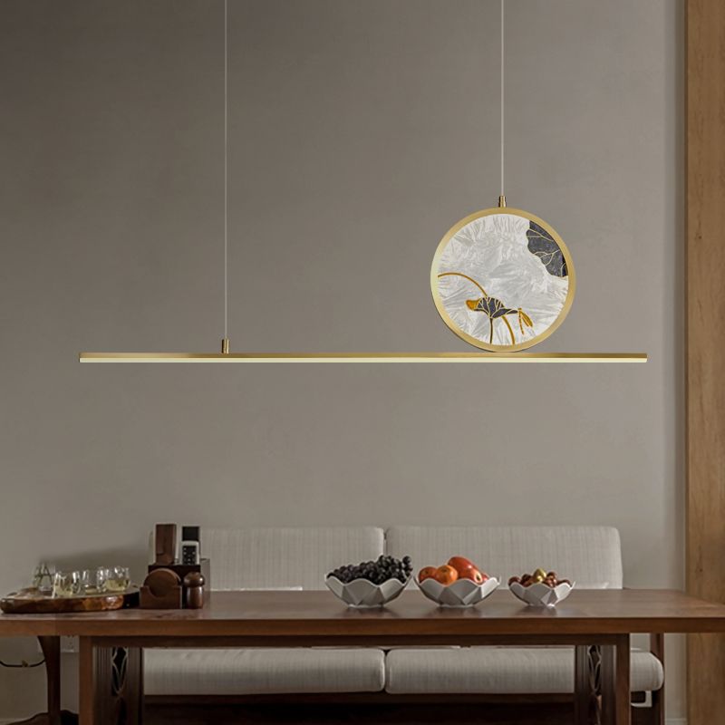 Contemporary Kitchen Pendant Lights Linear Island Pendant Lights Metal 2-Light