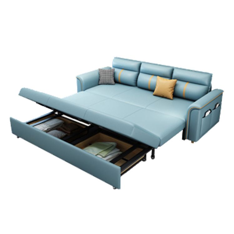 Flared Arms Futon Foldable Pillow Included Cushion Back Sleeper Sofa