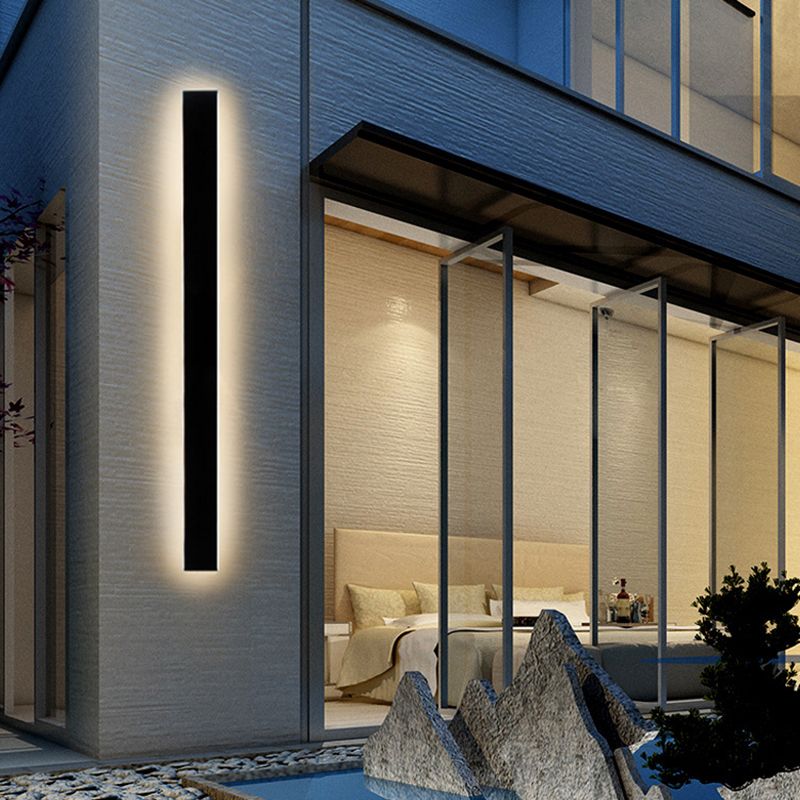 Contemporary Linear Sconce Light Fixtures Metal 1 Light Wall Mounted Light