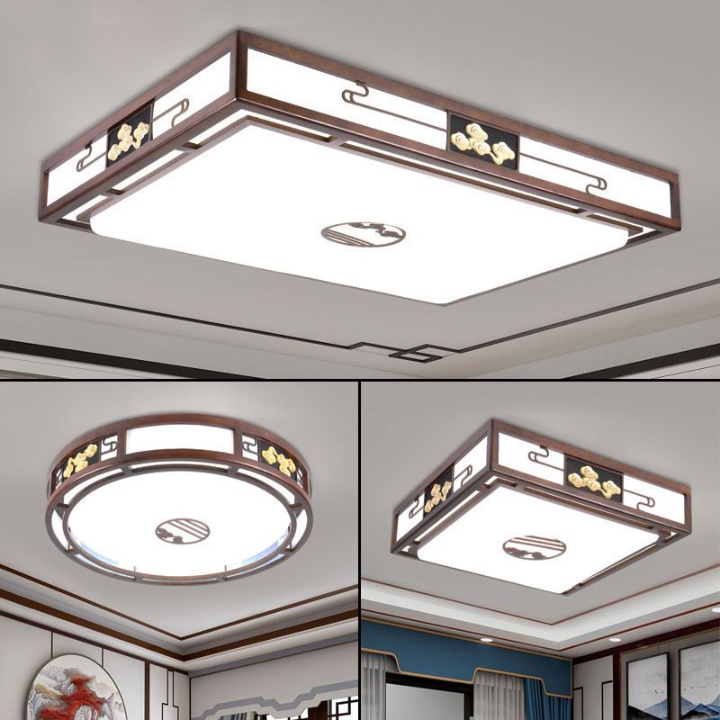 Modern Flushmount Ceiling Lamp 1-Light Living Room Flush Mount Light Fixture with Acrylic Shade