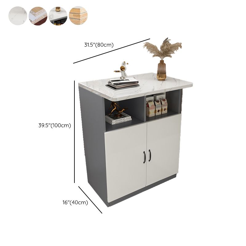 Indoor Contemporary Bar Dining Table Rectangle Bar Table with Cabinet