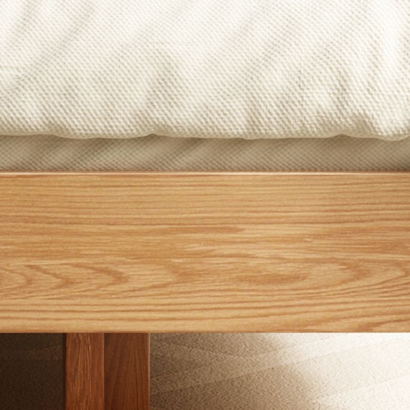5.12" High Wood Platform Bed Scandinavian Natural Bed Frame Set