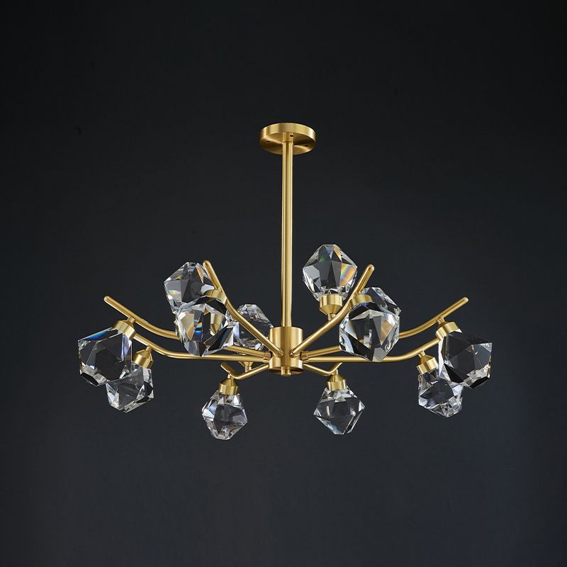 Nordic Multi Light Crystal Chandelier Light Fixtures Restaurant Hanging Chandelier
