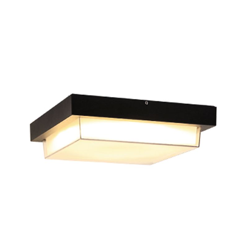 Outdoor Balcony LED Ceiling Lamp Simple Style Rustproof Flush Mount Lighting Fixture