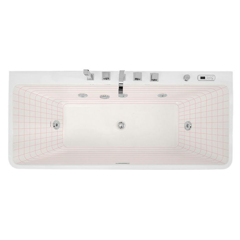 Drop in Rectangular Bath Acrylic White Jets Included Modern Bathtub