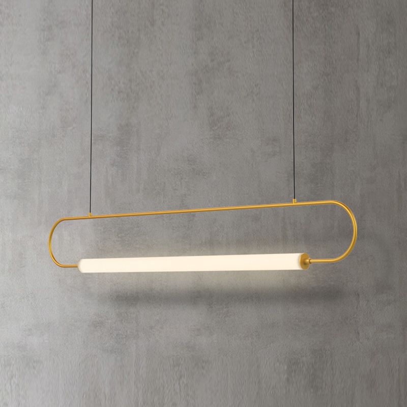 Lineal colgante isla luz contemporánea lámpara de lámpara de metal lámpara para comedor