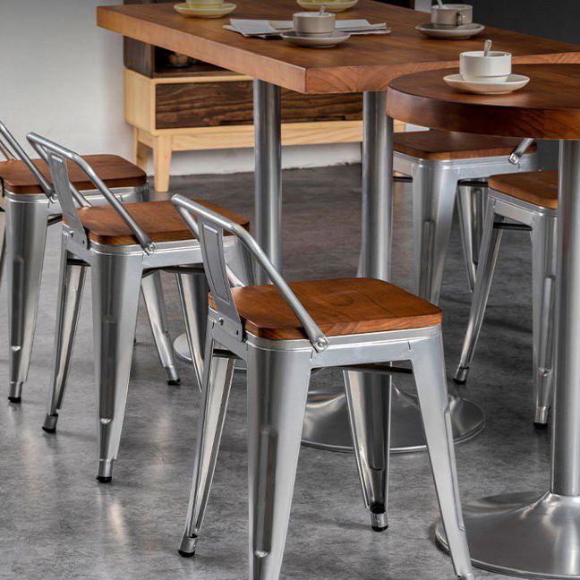 Industrial Style Dining Table Solid Wood Table for Dining Room