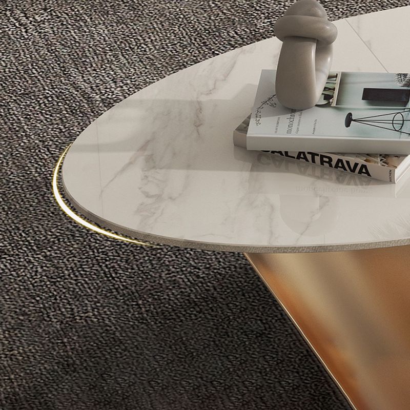 1 Slate Coffee Table Oval Modern Minimalist Coffee Table for Living Room